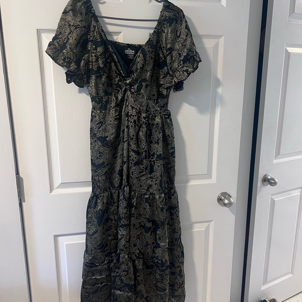 Angie Green and Gold Women's Dress